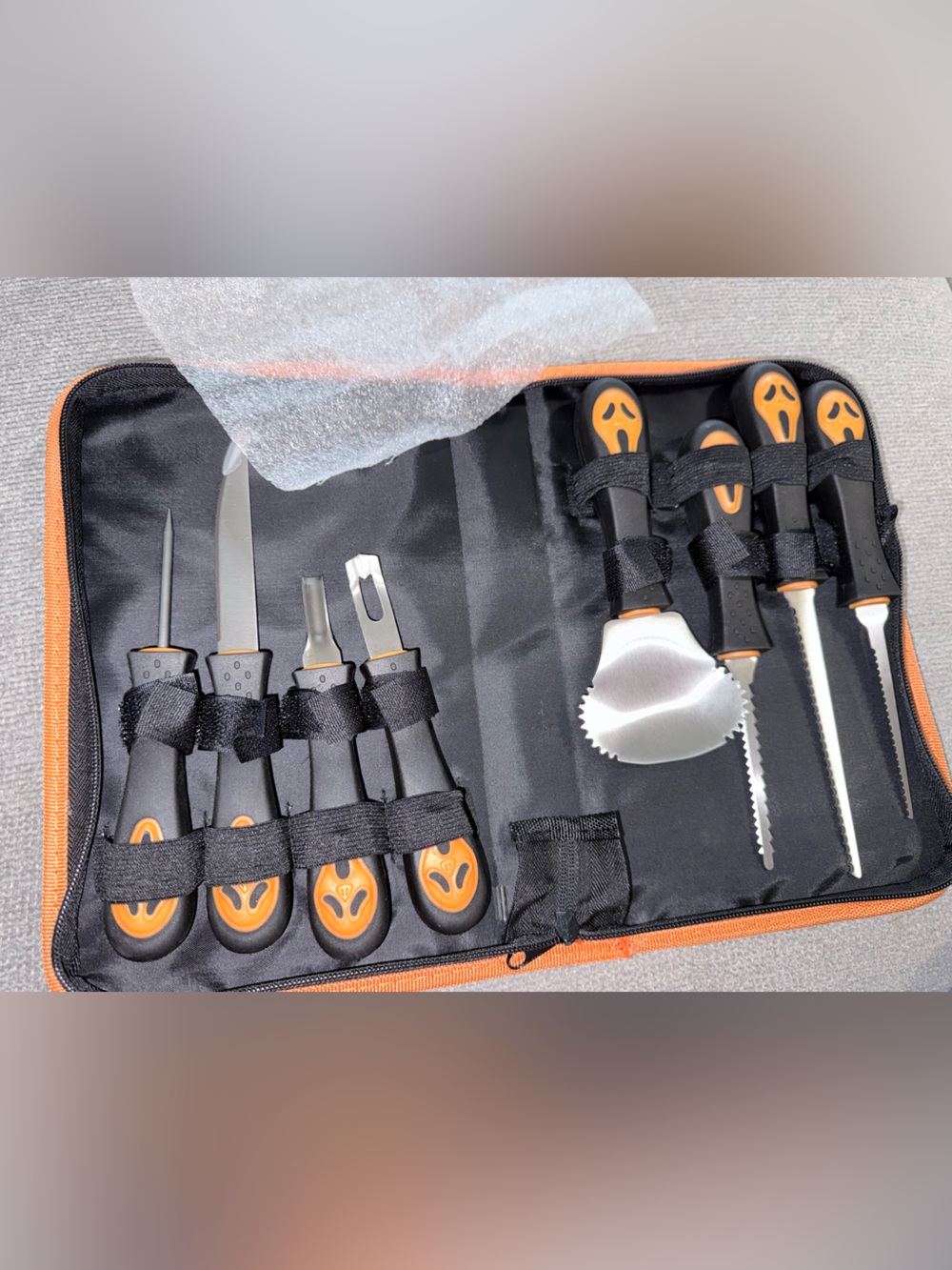🎃 New Heavy Duty 8-Piece Pumpkin Carving Set Multi-Tool Knife Set / Carry Case